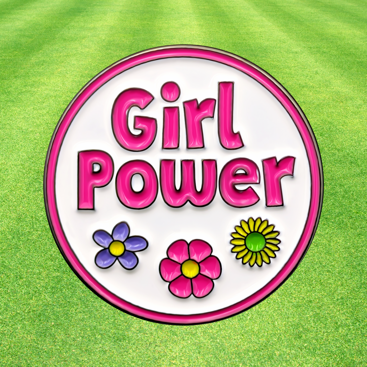 Girl Power - Golf Ball Marker with Magnetic Golf Hat Clip