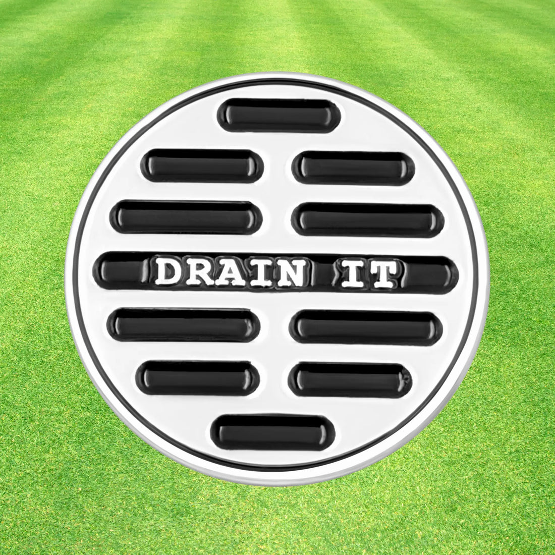 Drain it - Golf Ball Marker with Magnetic Golf Hat Clip