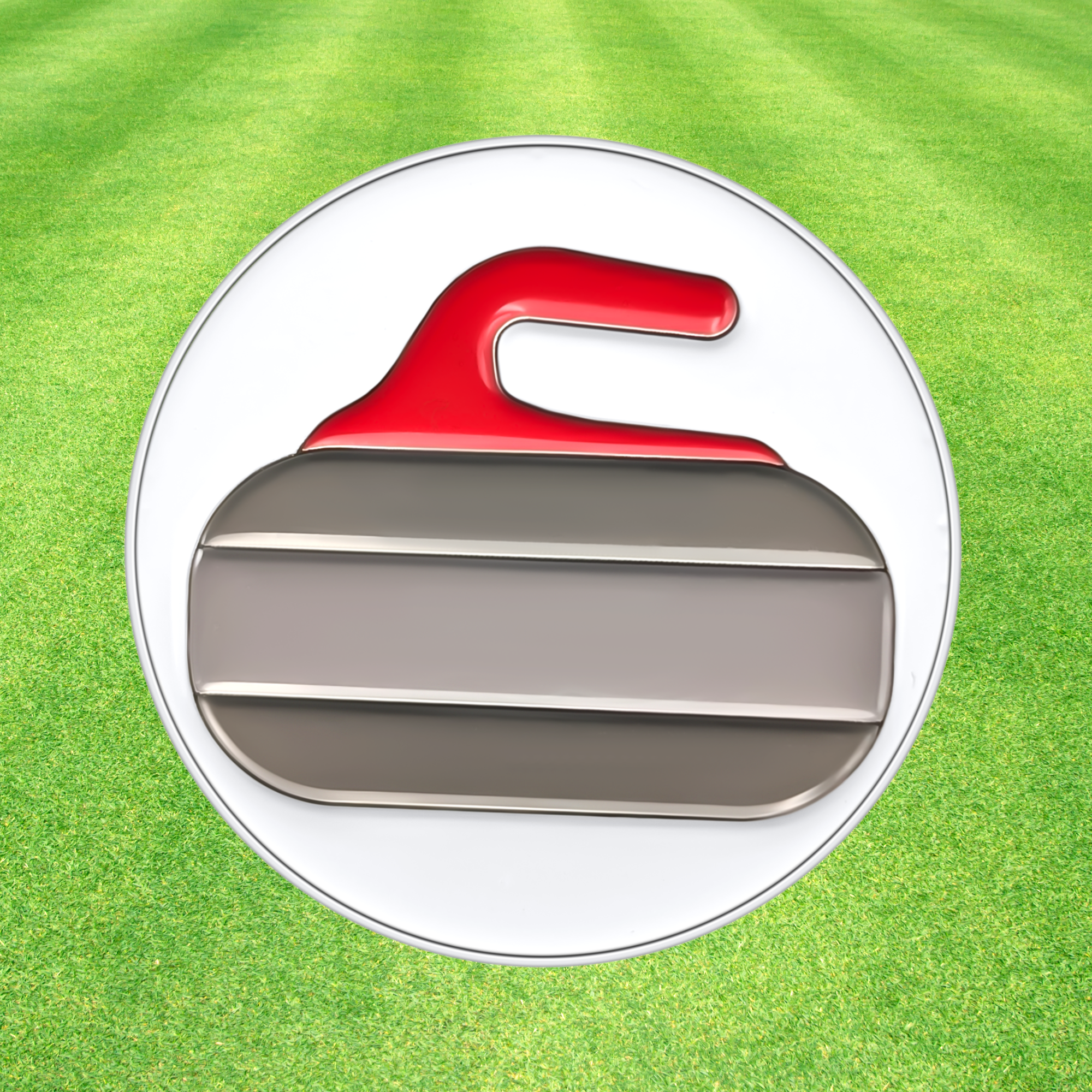 Curling Stone Golf Ball Marker with Magnetic Hat Clip