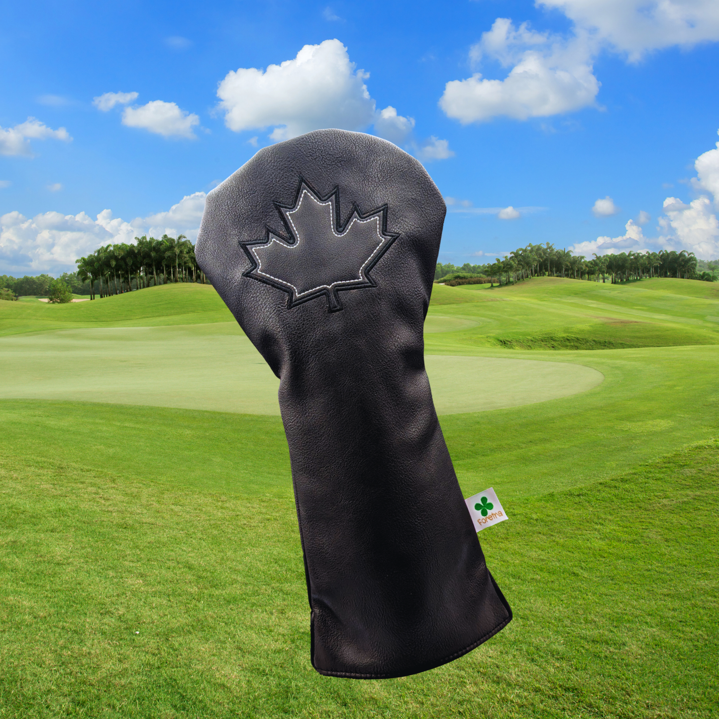 Black Canada Maple Leaf -  Driver Head Cover - Strong & Free