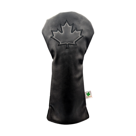 Black Canada Maple Leaf -  Driver Head Cover - Strong & Free