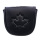 Black on Black Maple Leaf - Center Shaft Mallet Putter Head Cover