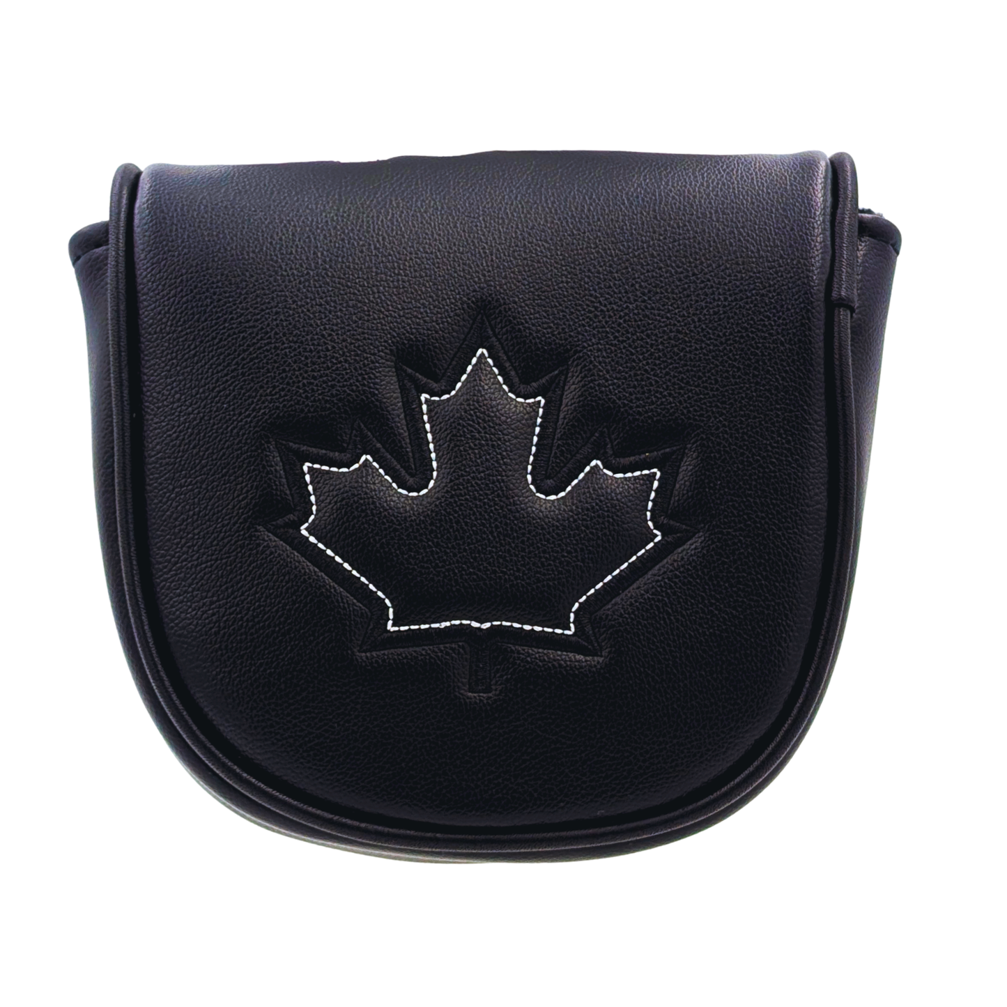 Black on Black Maple Leaf - Center Shaft Mallet Putter Head Cover