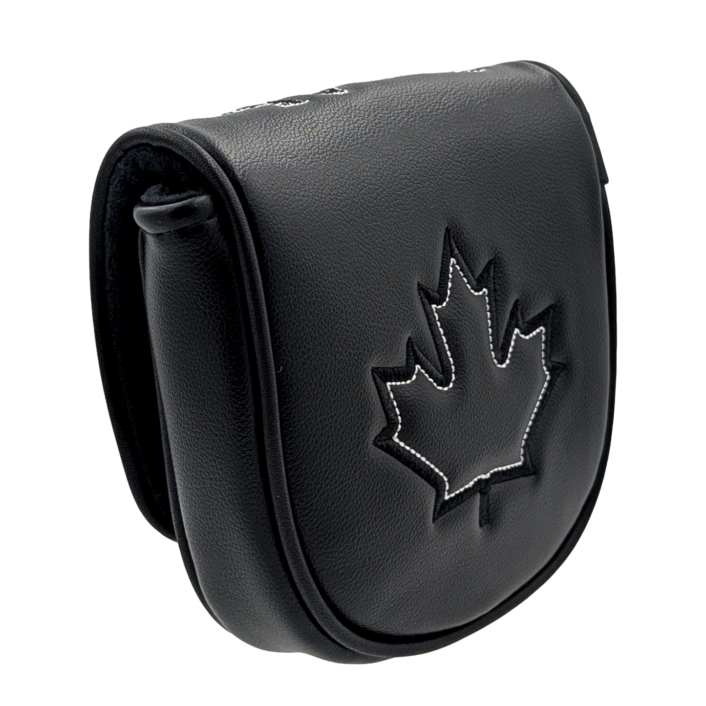 Black on Black Maple Leaf - Center Shaft Mallet Putter Head Cover