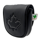 Black on Black Maple Leaf - Center Shaft Mallet Putter Head Cover
