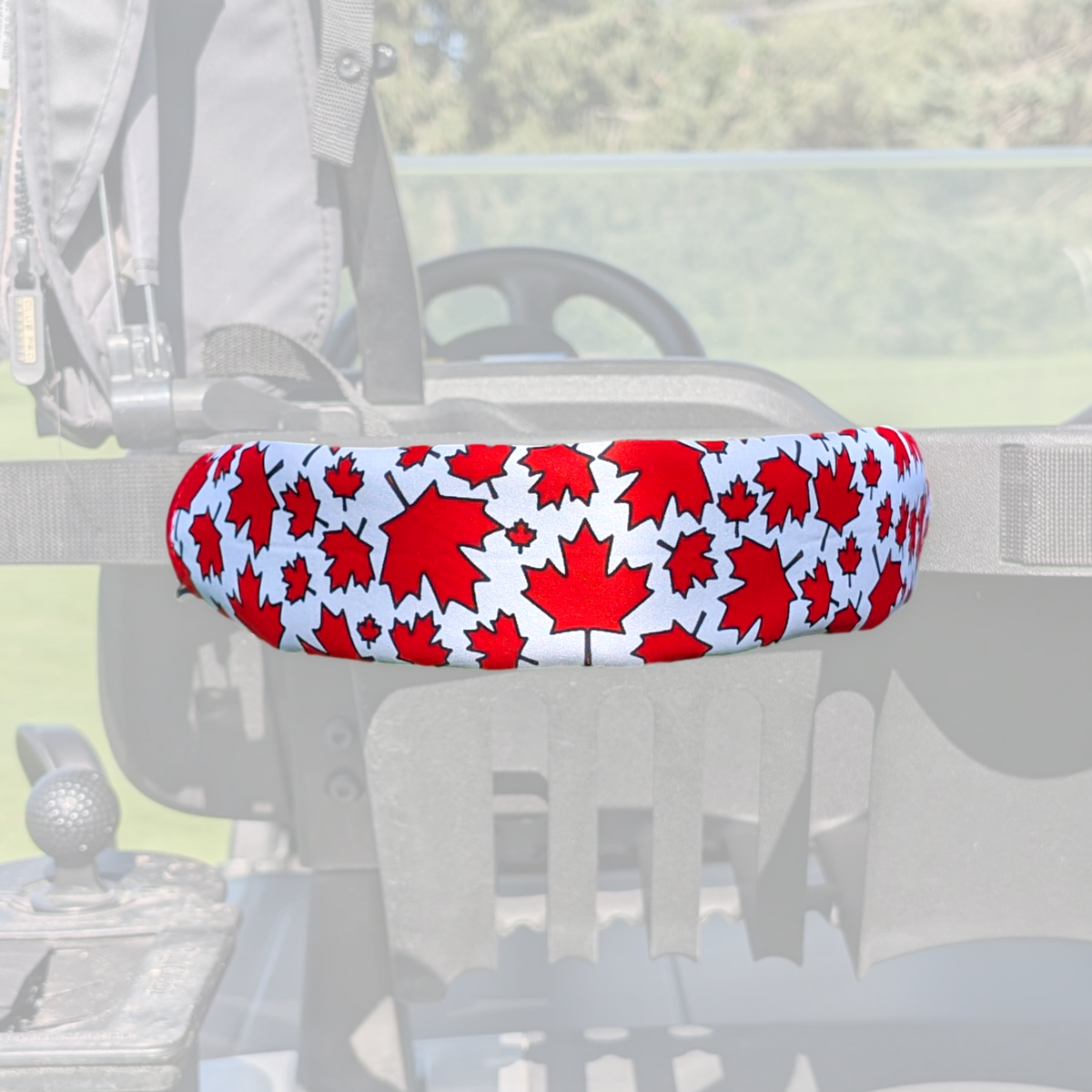 Canadian Maple Leaves Golf Cart Strap Sleeve