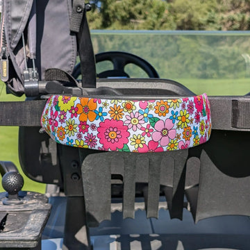 Flowers Pattern - Golf Cart Strap Sleeve