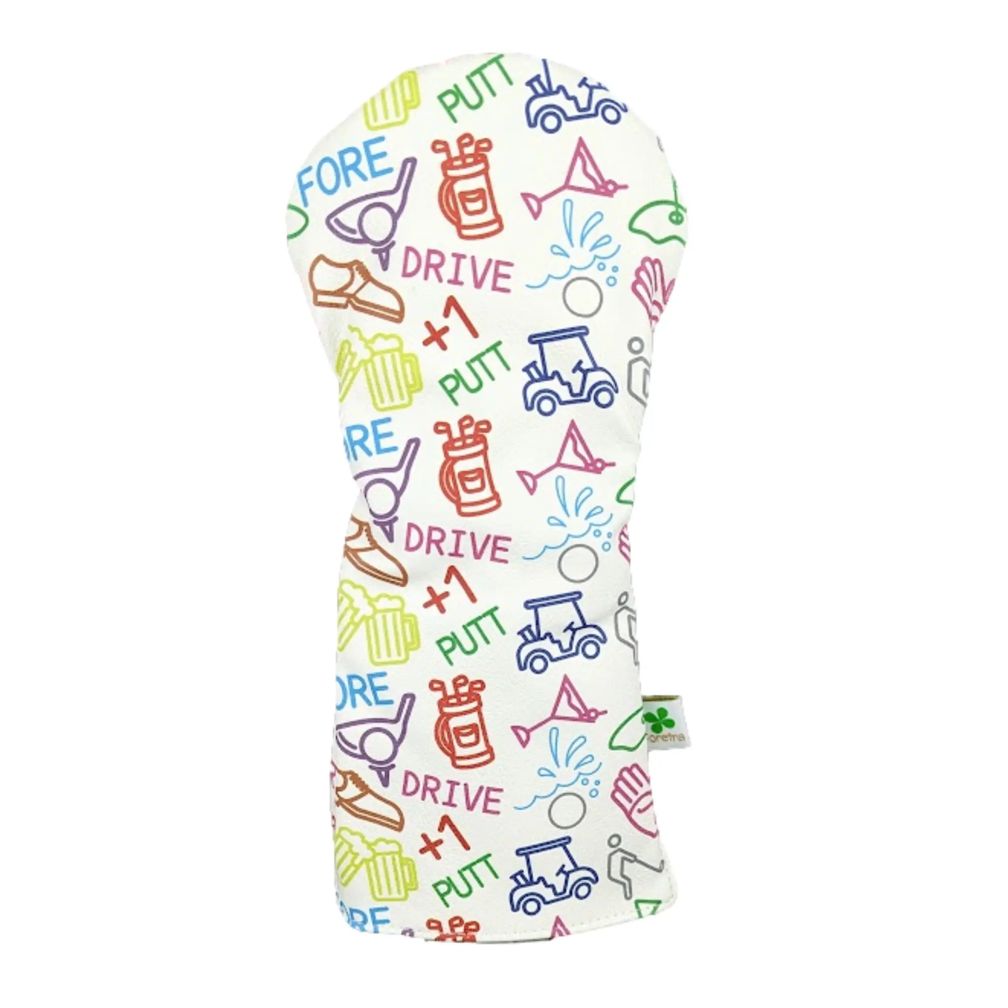 GOLF ICONS Pattern -  Driver Head Cover