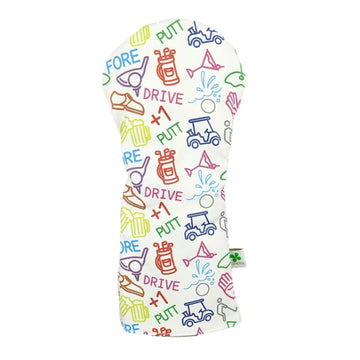 GOLF ICONS Pattern -  Driver Head Cover