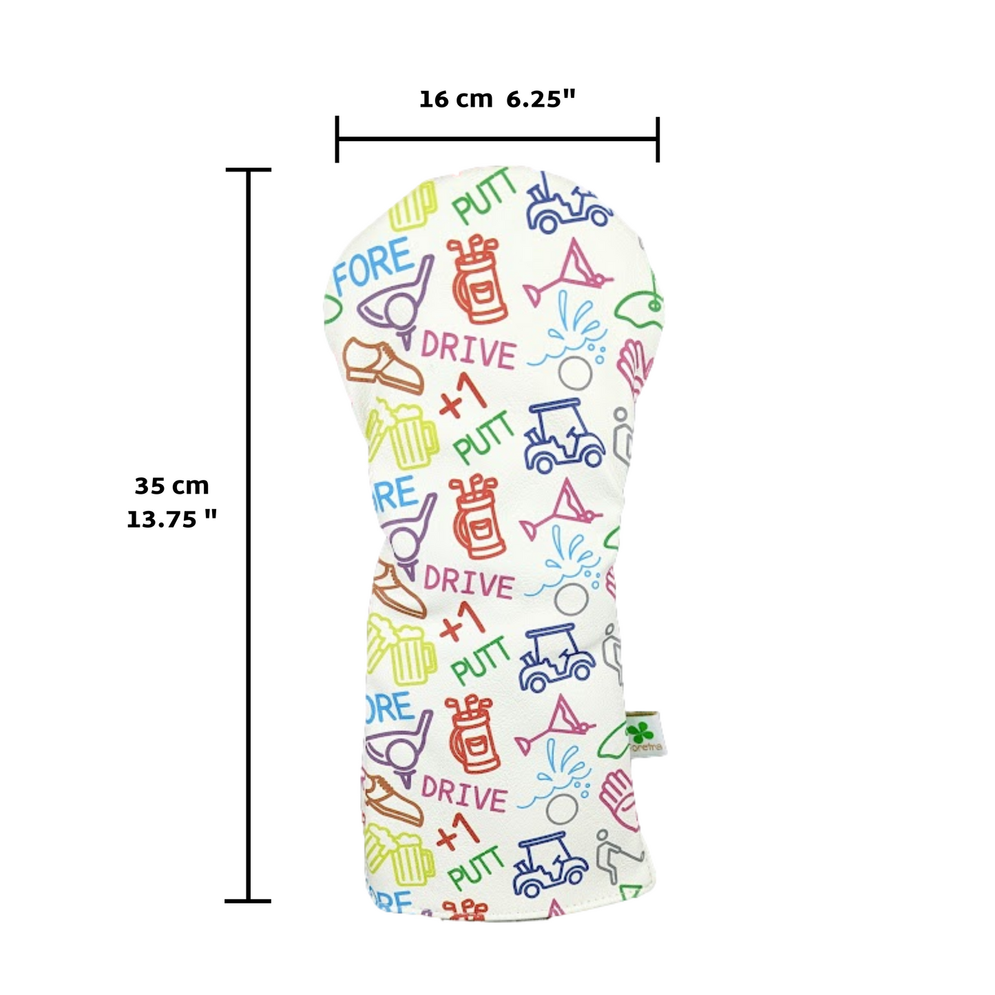 GOLF ICONS Pattern -  Driver Head Cover