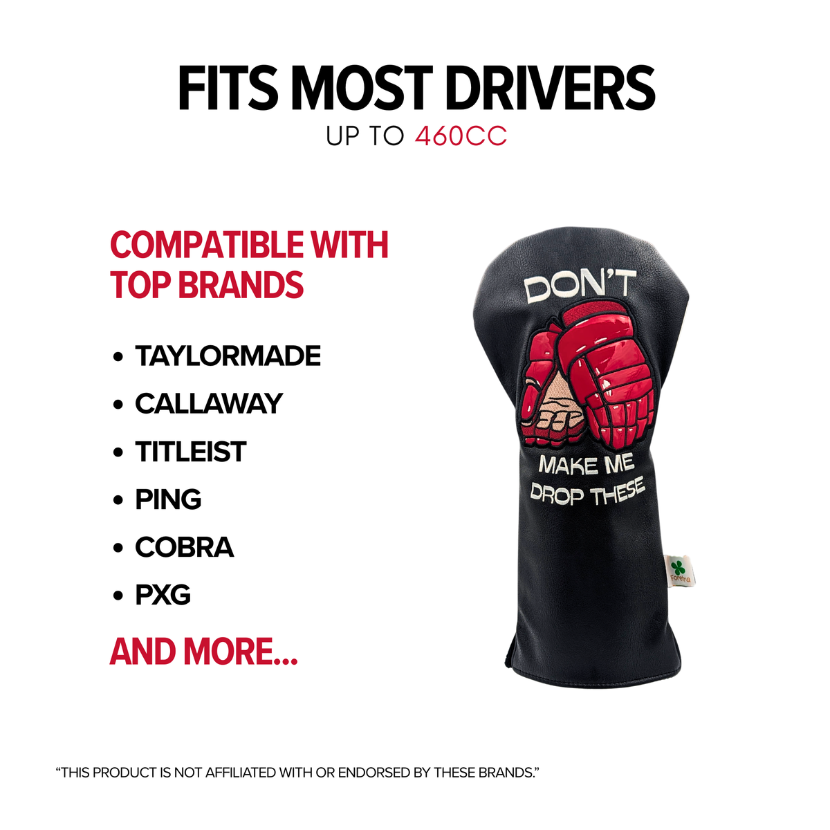 “Don't Make Me Drop These”  -  Hockey Gloves Driver Head Cover