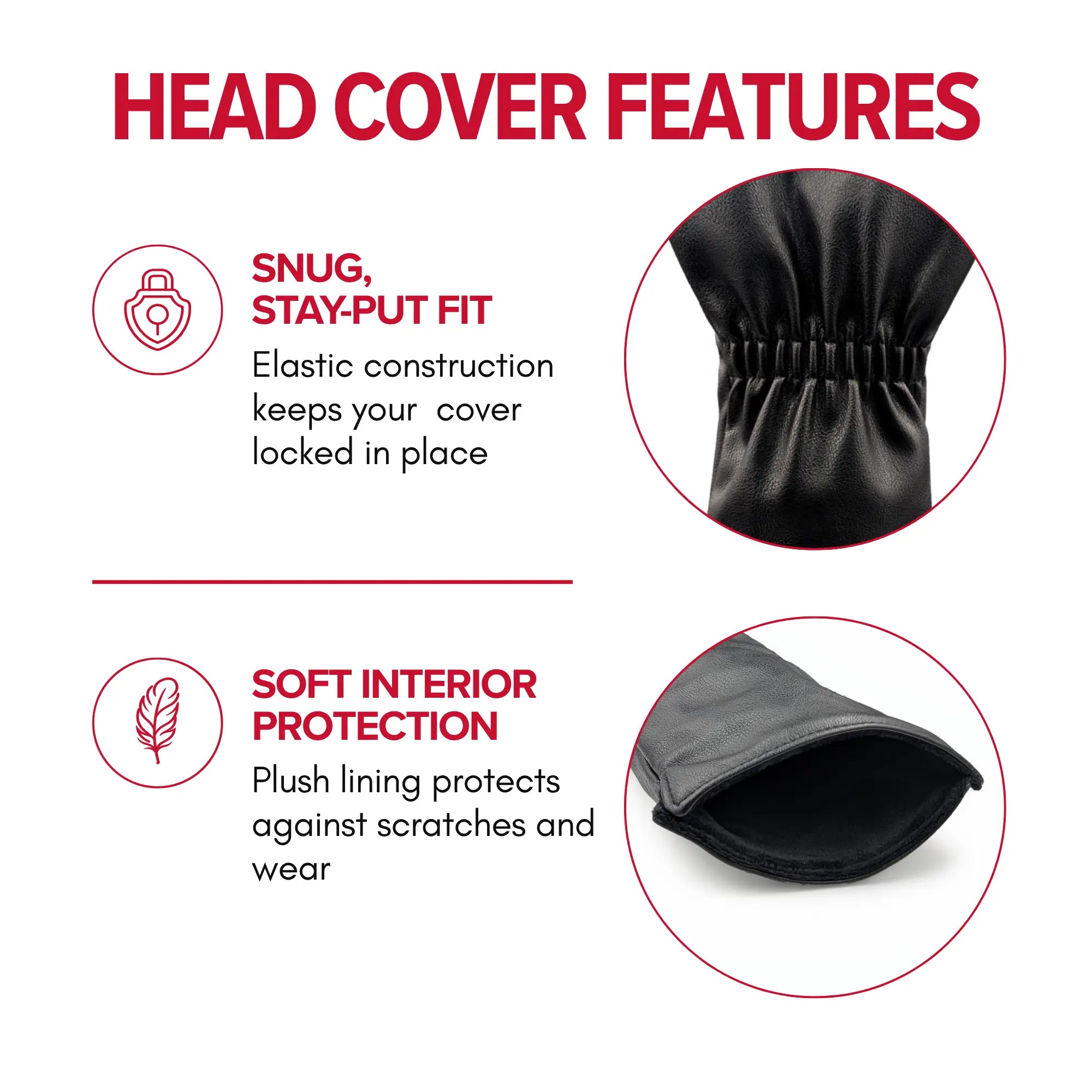 Black Canada Maple Leaf -  Driver Head Cover - Strong & Free