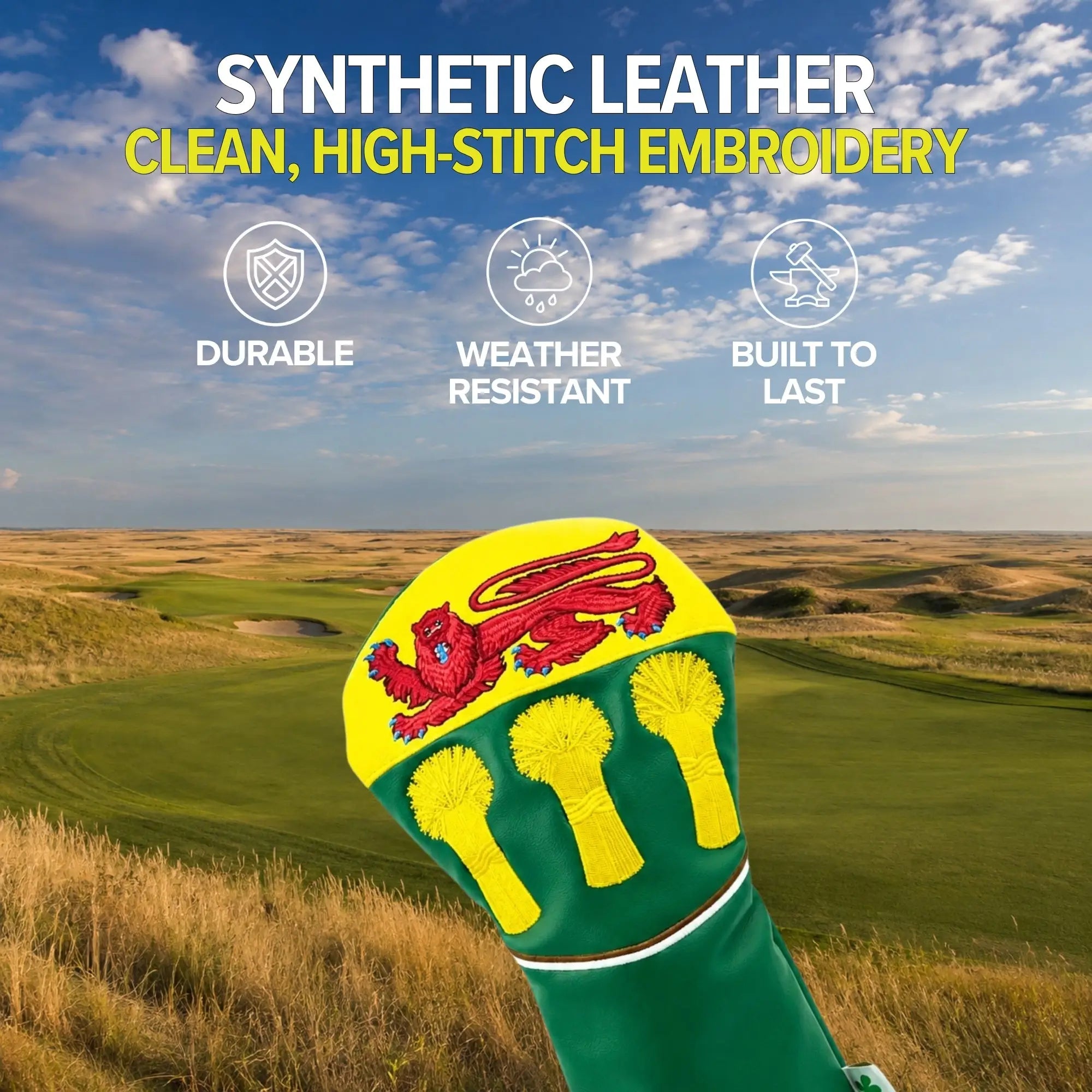 Saskatchewan  Shield -  Driver Head Cover -Stylish Prairie Pride