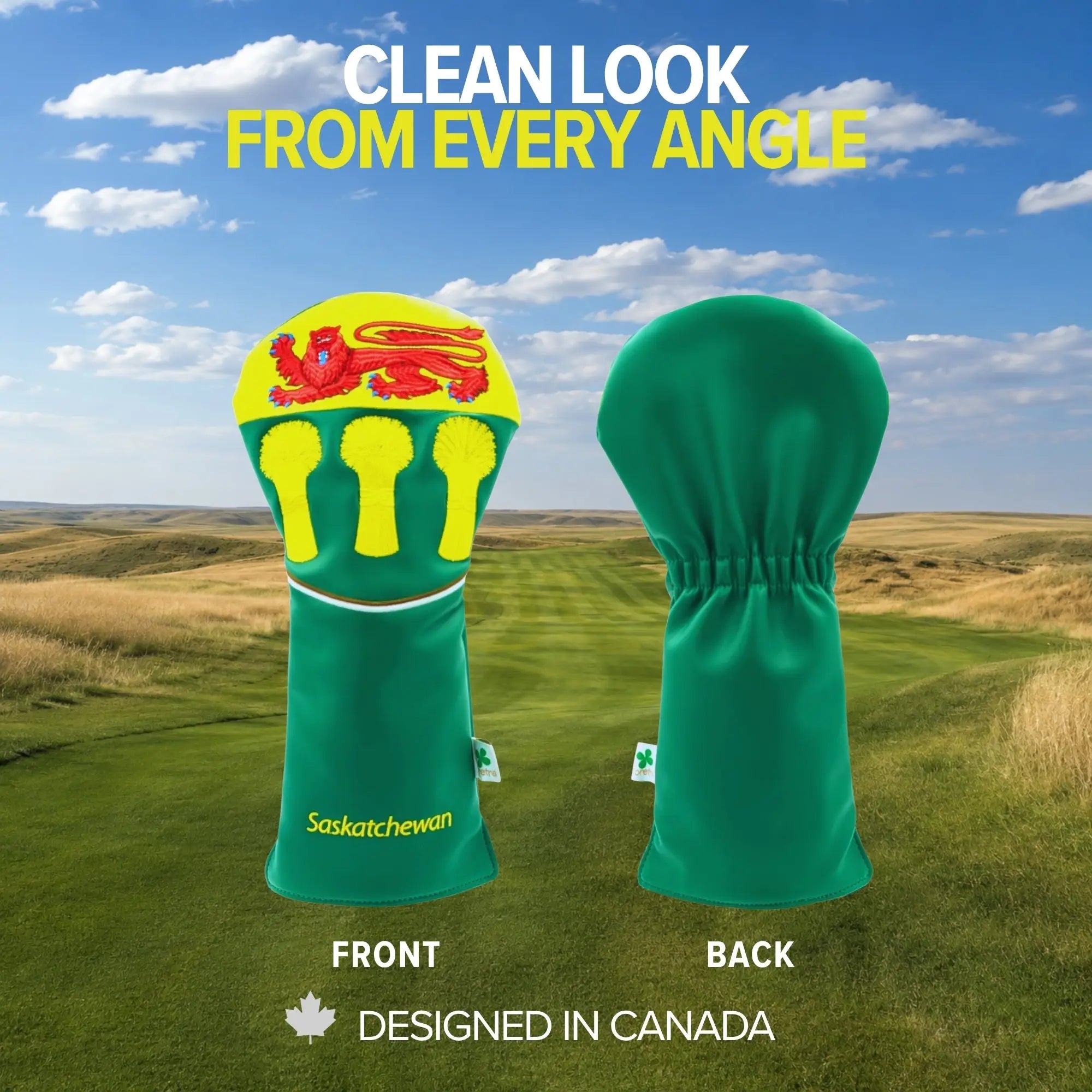 Saskatchewan  Shield -  Driver Head Cover -Stylish Prairie Pride