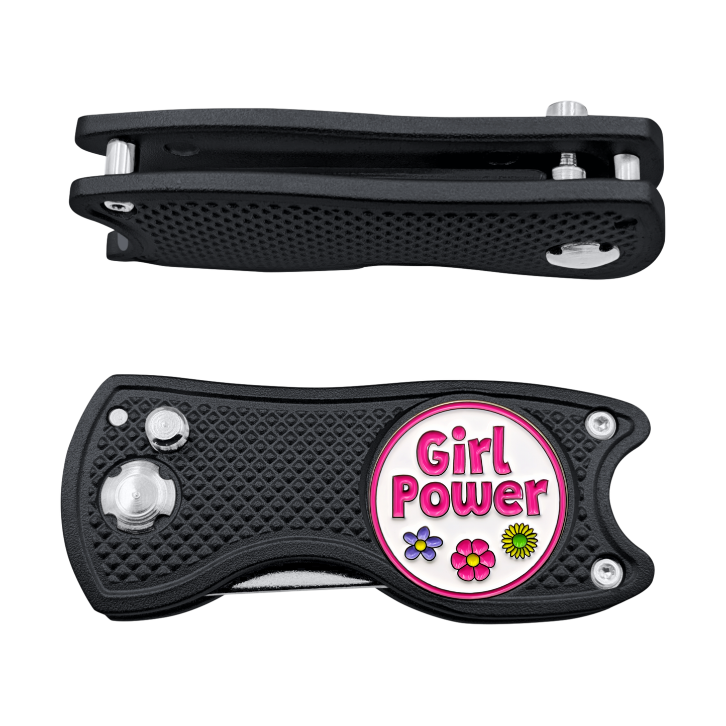 Girl Power - 3 in 1 Golf Multitool (Divot Tool, Ball Marker, Club Holder)