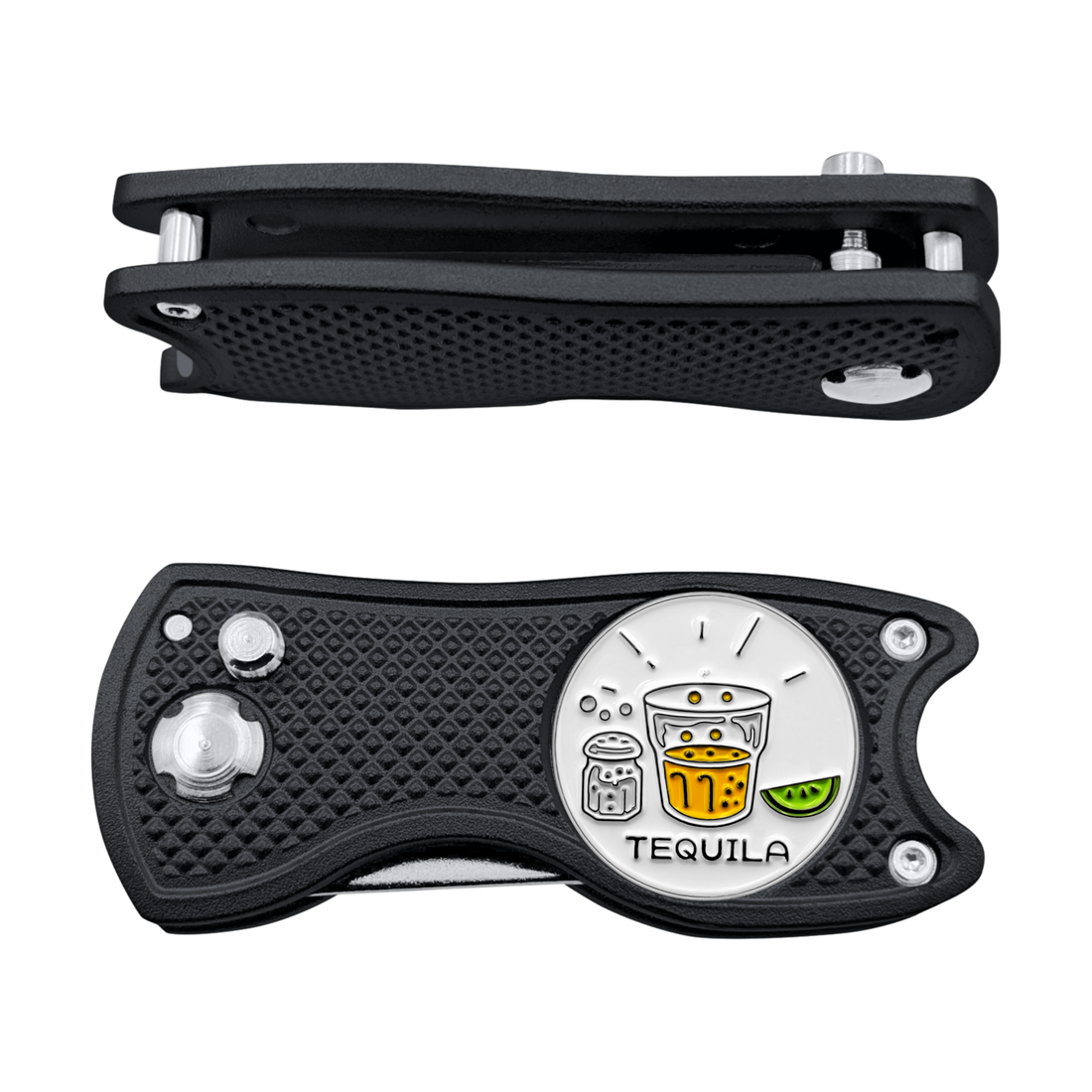 Tequila Divot 3-in-1 Multi Tool | Switchblade Golf Divot Repair Tool with Ball Marker