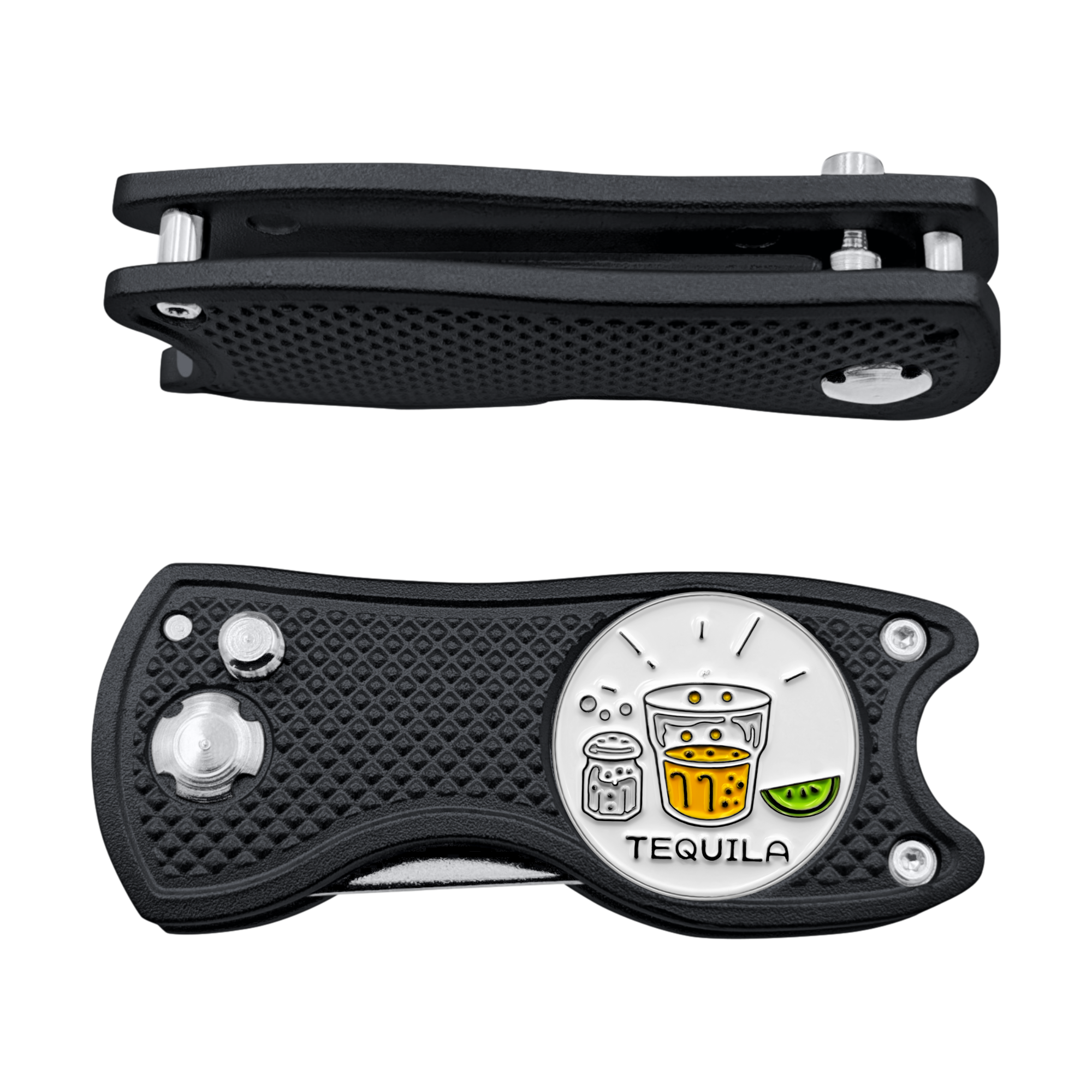 Tequila Divot 3-in-1 Multi Tool | Switchblade Golf Divot Repair Tool with Ball Marker