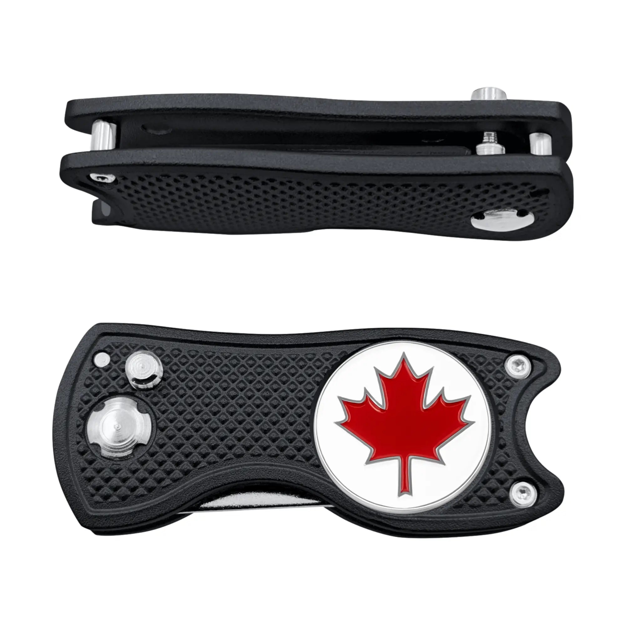 Canada Maple Leaf  Divot 3-in-1 Multi Tool | Switchblade Golf Divot Repair Tool with Ball Marker