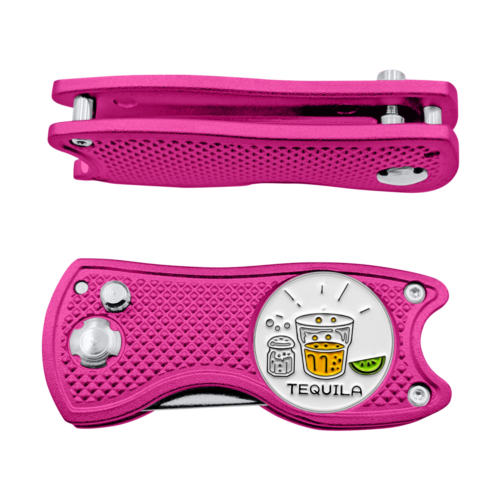 Tequila Divot 3-in-1 Multi Tool | Switchblade Golf Divot Repair Tool with Ball Marker