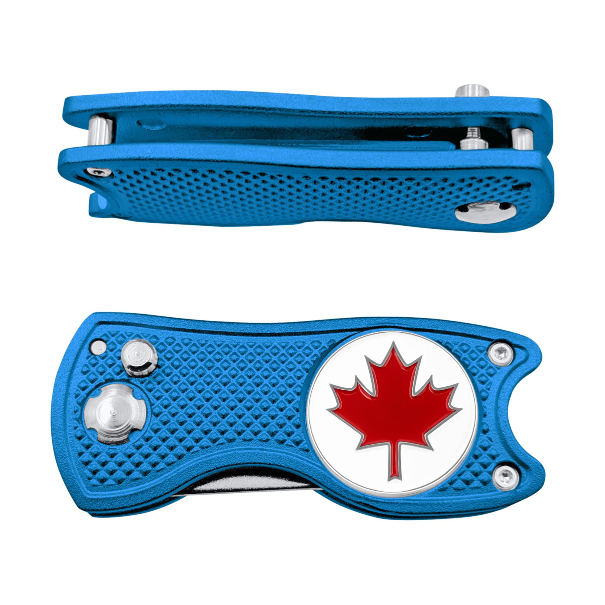 Canada Maple Leaf  Divot 3-in-1 Multi Tool | Switchblade Golf Divot Repair Tool with Ball Marker