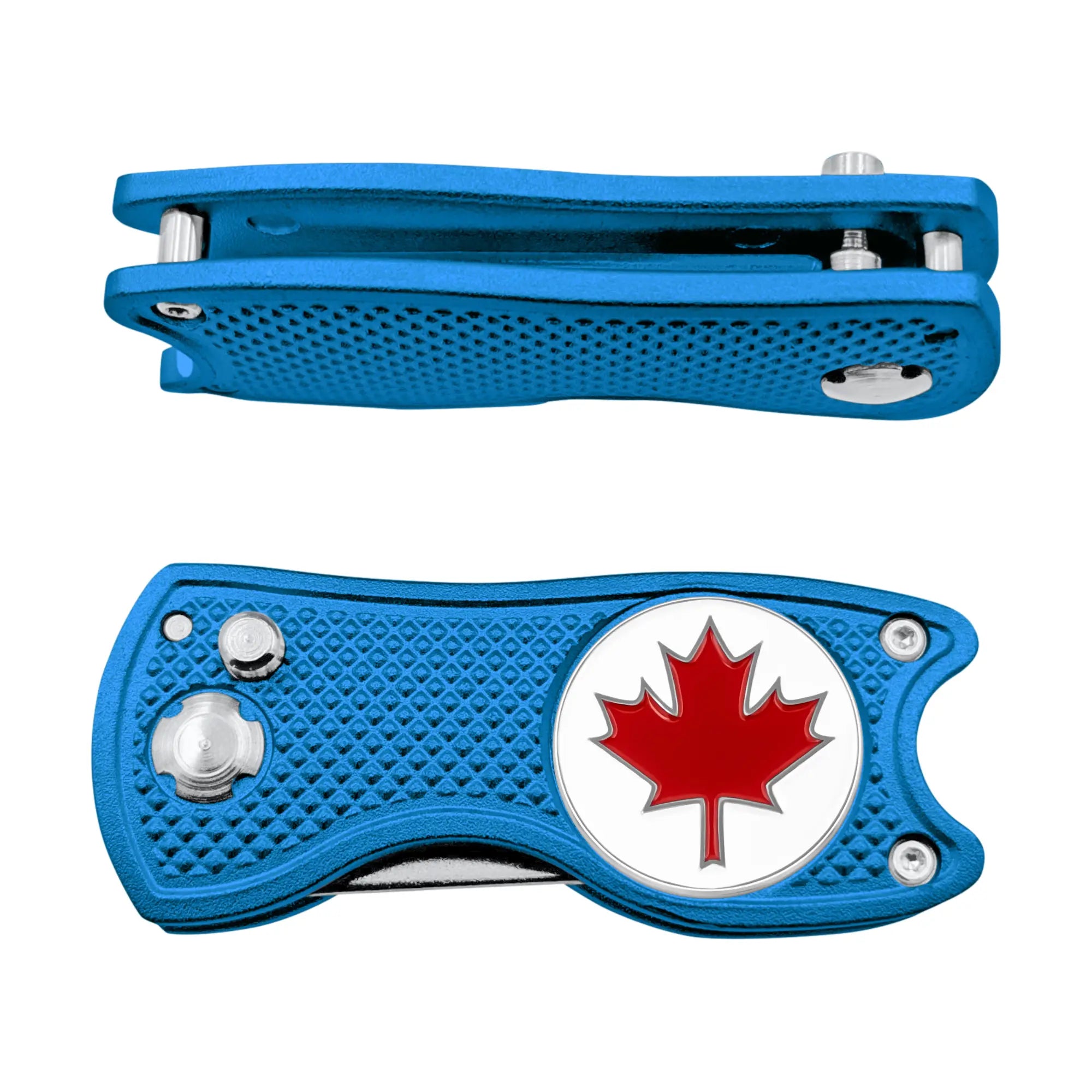 Canada Maple Leaf  Divot 3-in-1 Multi Tool | Switchblade Golf Divot Repair Tool with Ball Marker