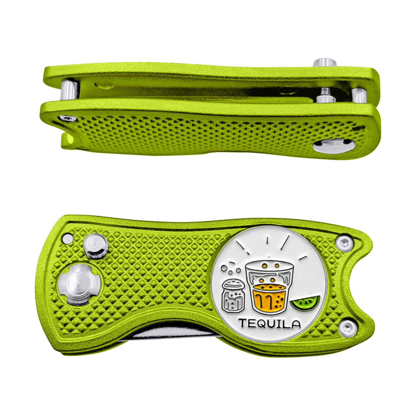Tequila Divot 3-in-1 Multi Tool | Switchblade Golf Divot Repair Tool with Ball Marker