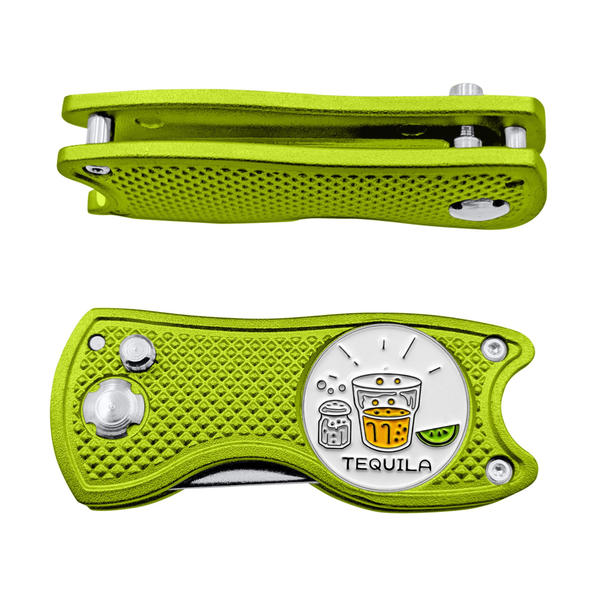 Tequila Divot 3-in-1 Multi Tool | Switchblade Golf Divot Repair Tool with Ball Marker