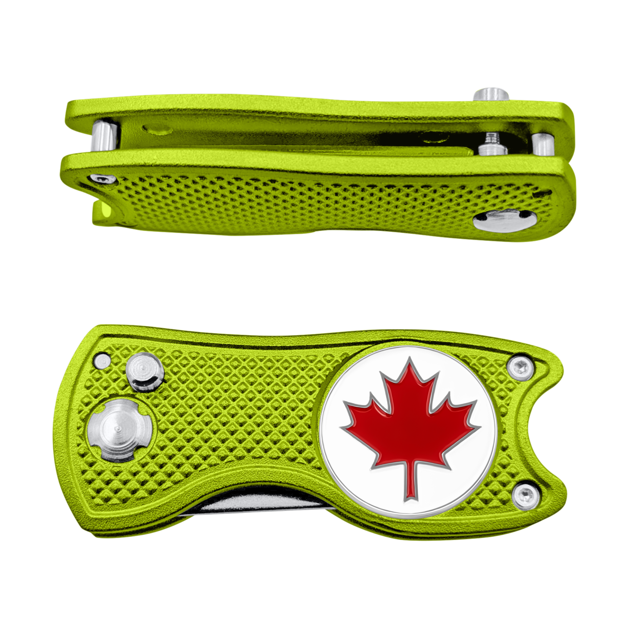Canada Maple Leaf  Divot 3-in-1 Multi Tool | Switchblade Golf Divot Repair Tool with Ball Marker