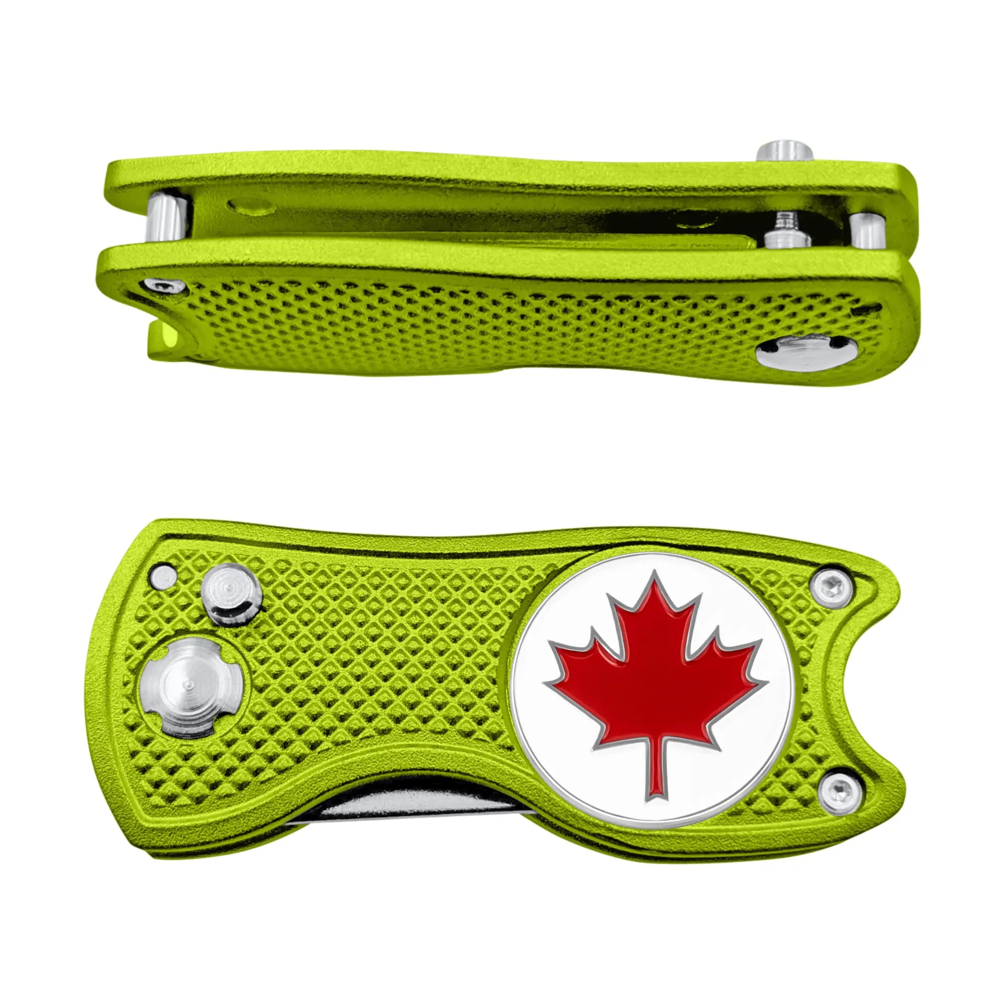 Canada Maple Leaf  Divot 3-in-1 Multi Tool | Switchblade Golf Divot Repair Tool with Ball Marker