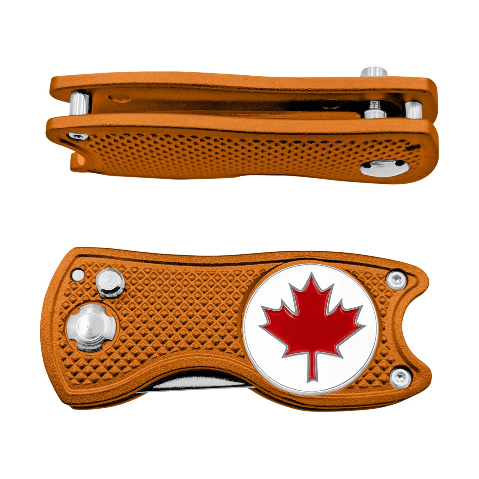 Canada Maple Leaf  Divot 3-in-1 Multi Tool | Switchblade Golf Divot Repair Tool with Ball Marker
