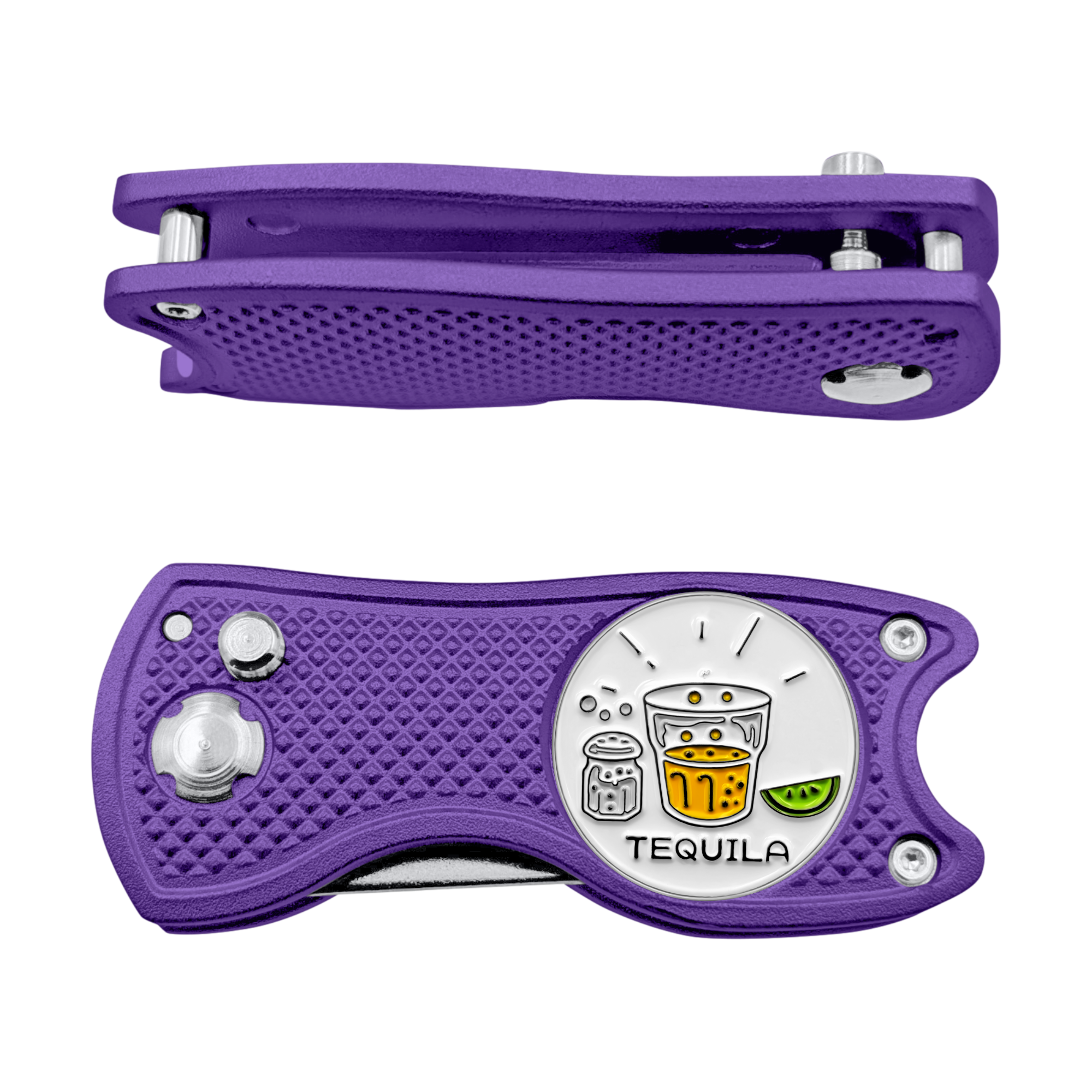 Tequila Divot 3-in-1 Multi Tool | Switchblade Golf Divot Repair Tool with Ball Marker