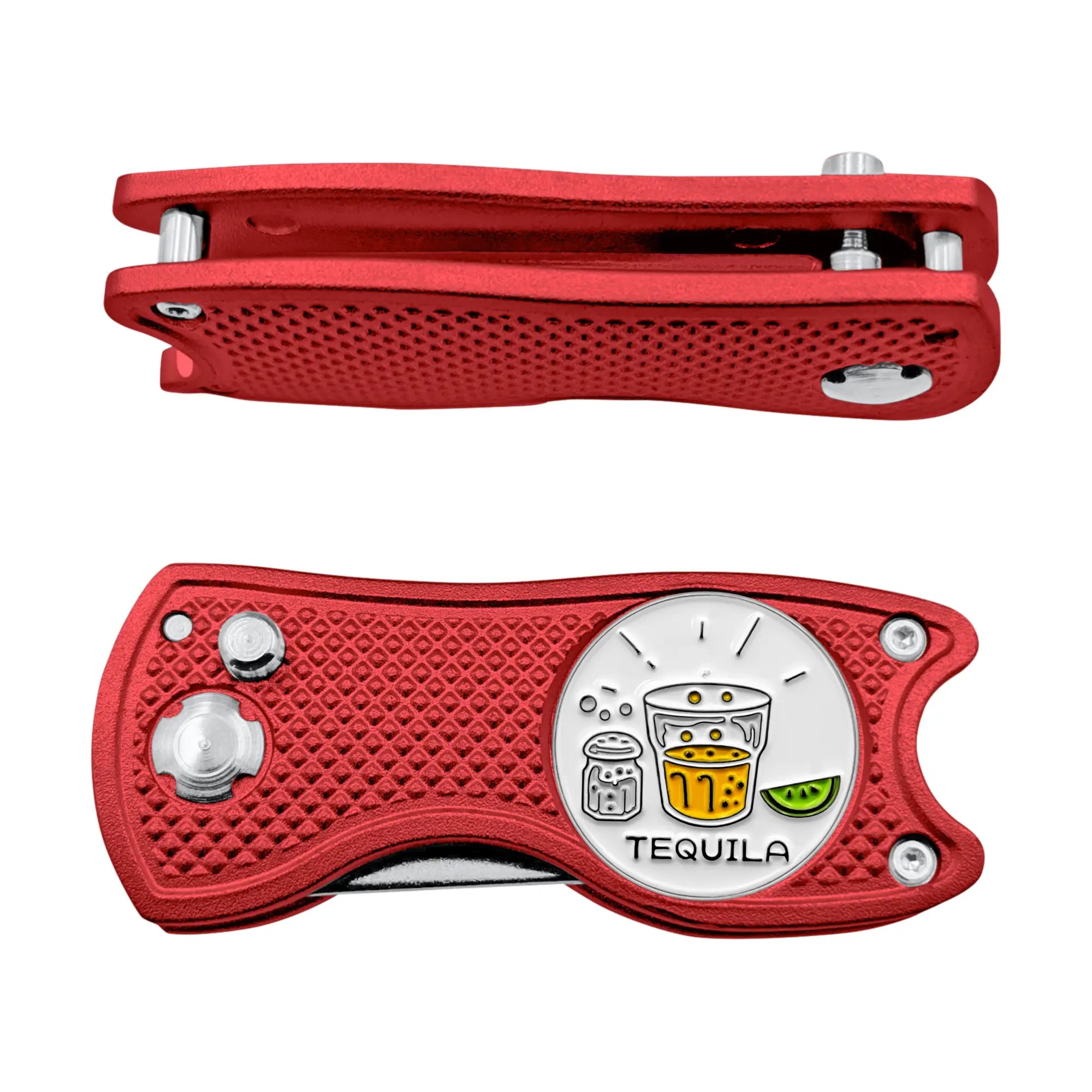 Tequila Divot 3-in-1 Multi Tool | Switchblade Golf Divot Repair Tool with Ball Marker