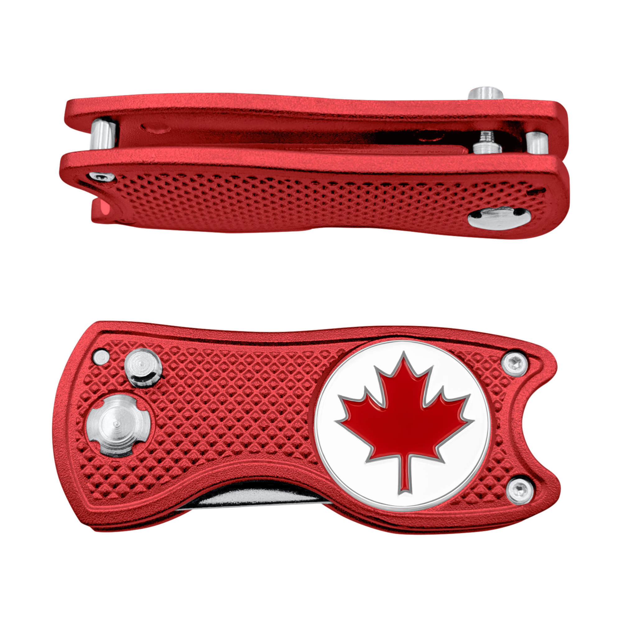 Canada Maple Leaf  Divot 3-in-1 Multi Tool | Switchblade Golf Divot Repair Tool with Ball Marker