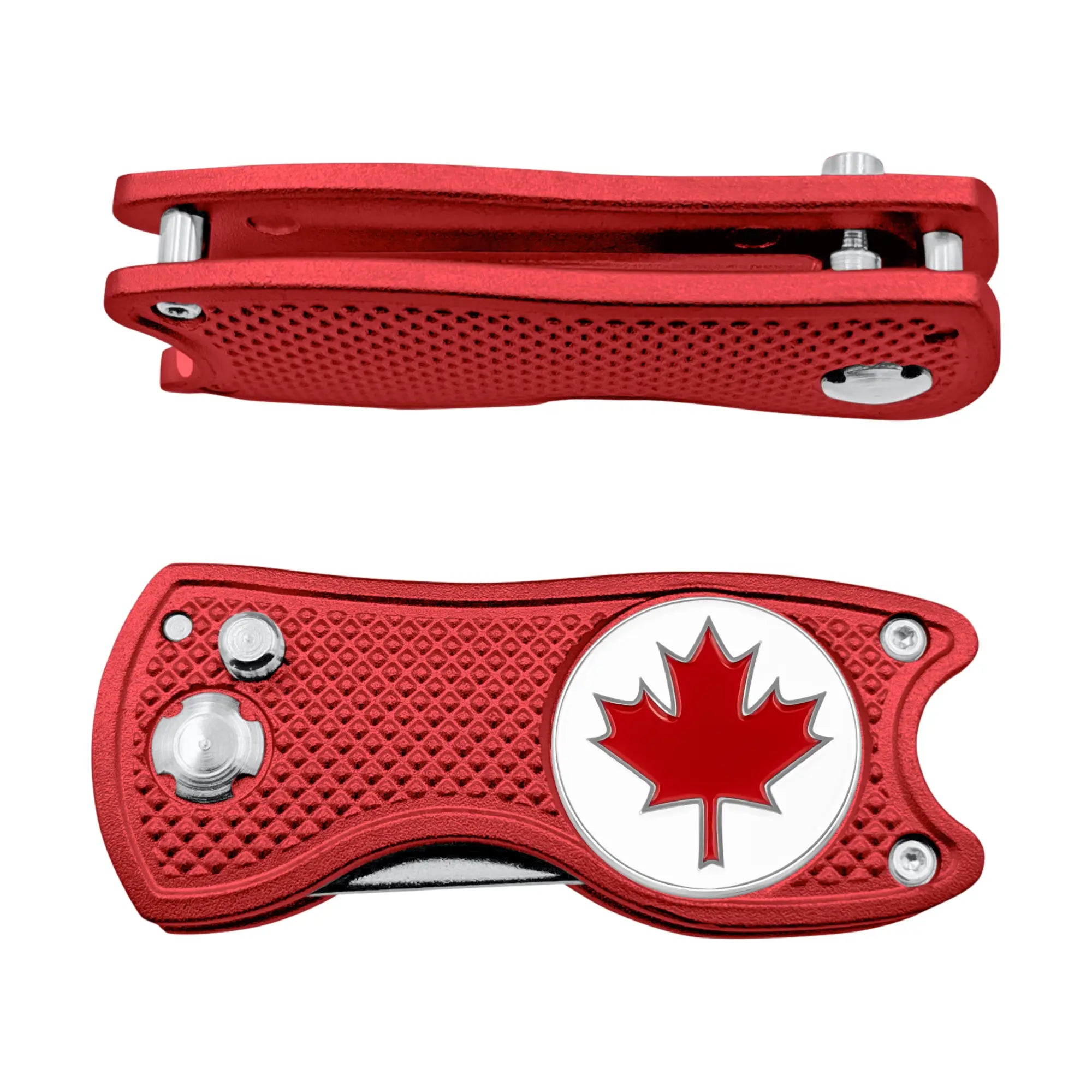 Canada Maple Leaf  Divot 3-in-1 Multi Tool | Switchblade Golf Divot Repair Tool with Ball Marker