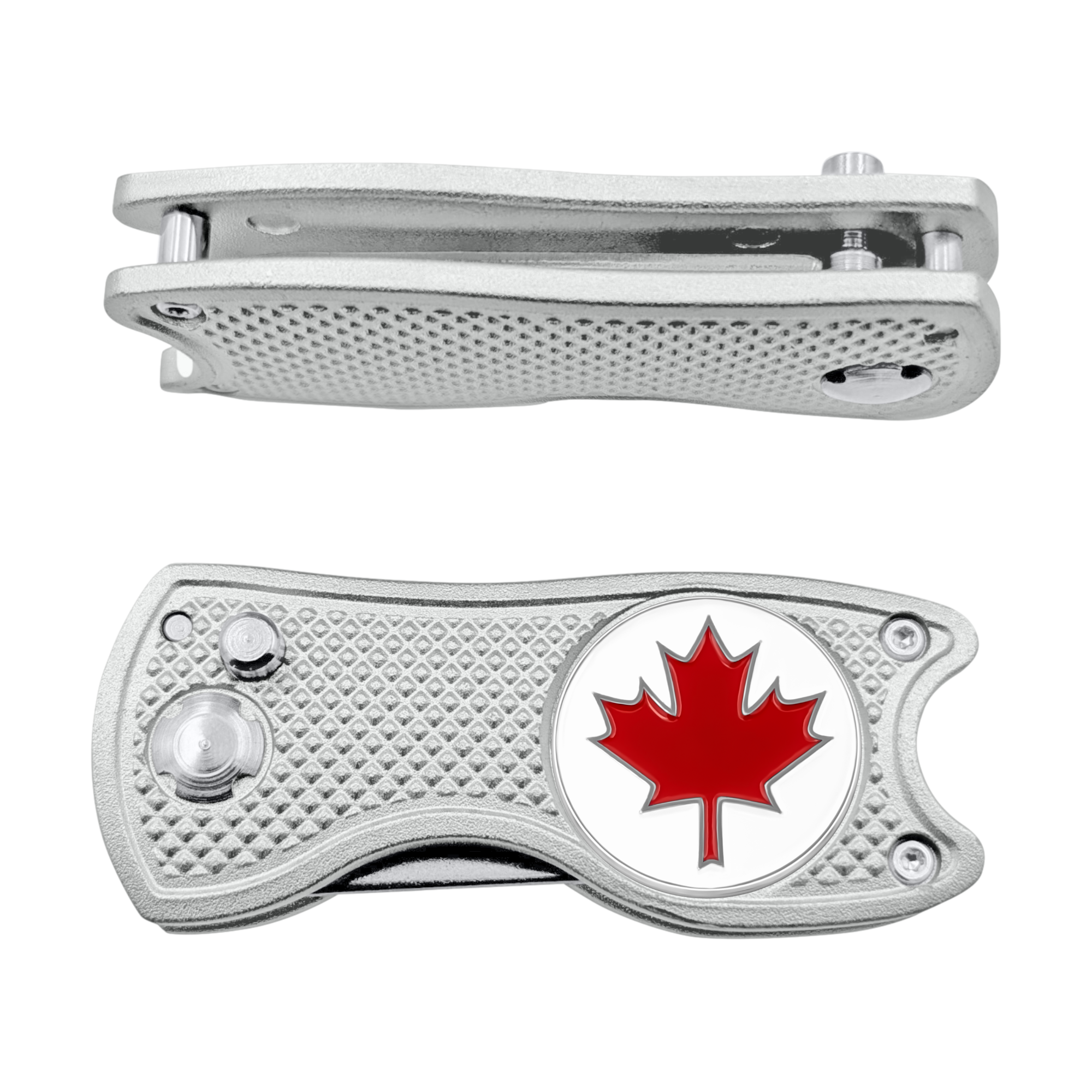 Canada Maple Leaf  Divot 3-in-1 Multi Tool | Switchblade Golf Divot Repair Tool with Ball Marker