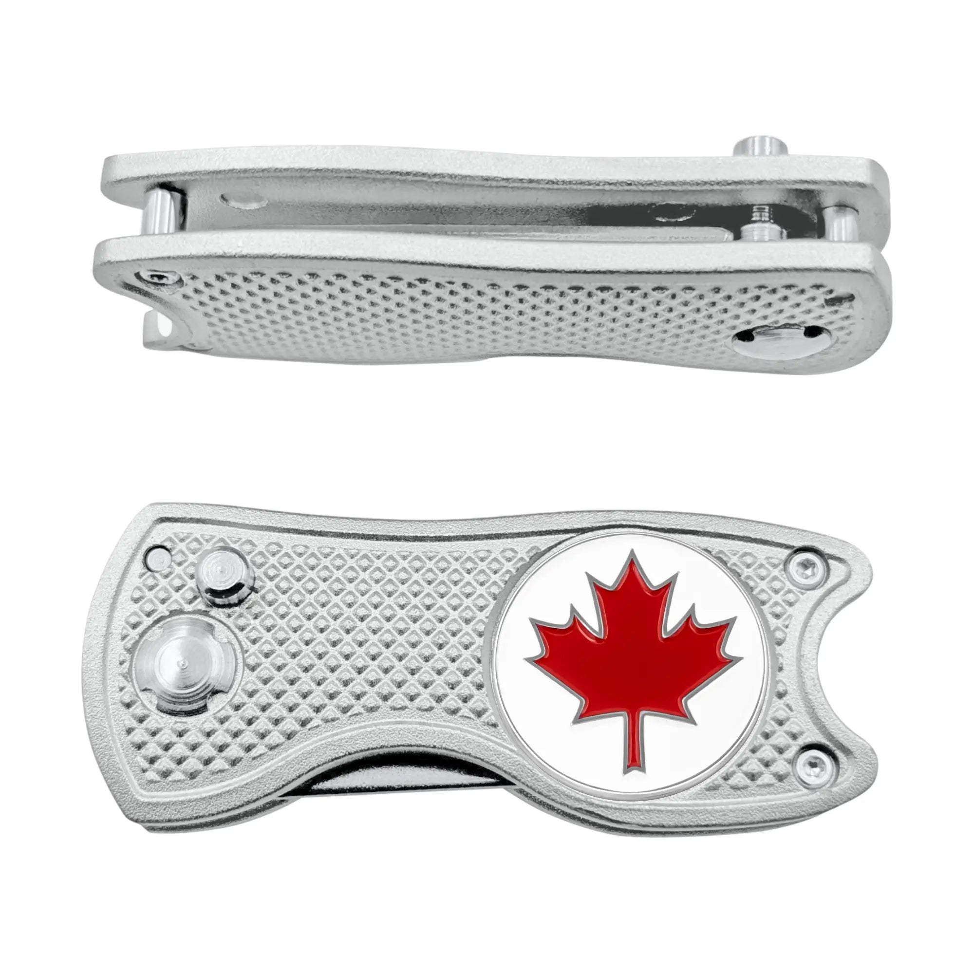 Canada Maple Leaf  Divot 3-in-1 Multi Tool | Switchblade Golf Divot Repair Tool with Ball Marker