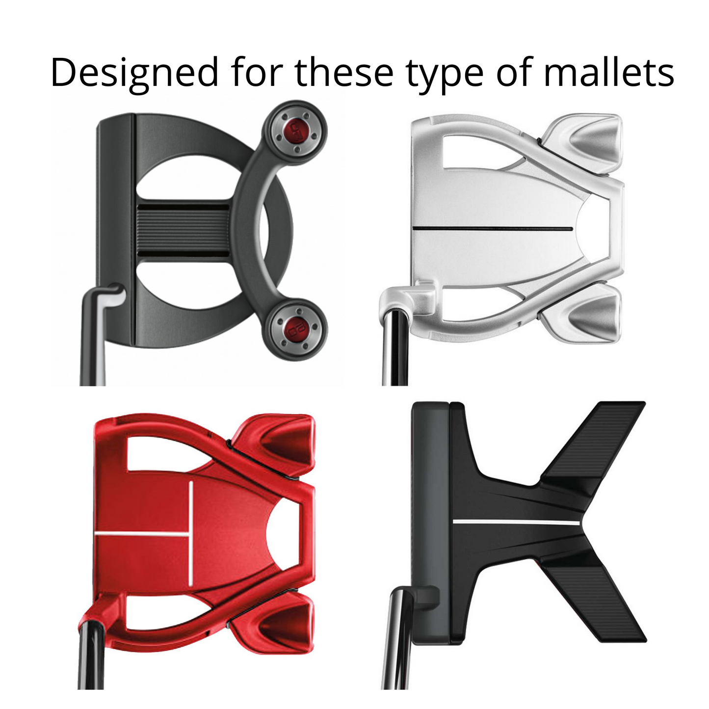 Putt for Dough - Money Maker - Square Mallet Putter Head Cover (White)