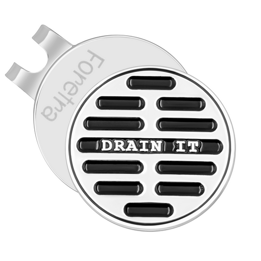 Drain it - Golf Ball Marker with Magnetic Golf Hat Clip