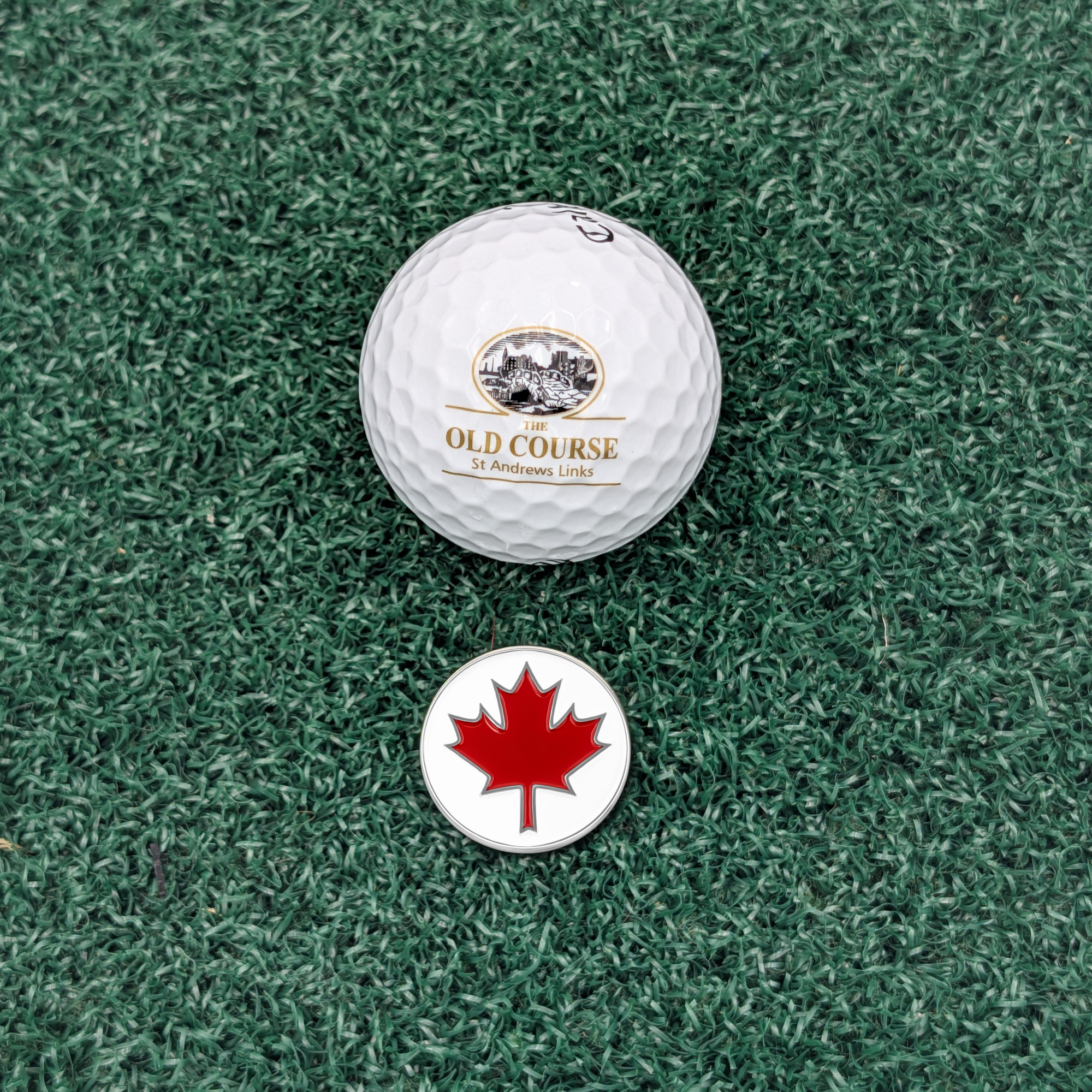 Canada Maple Leaf - Golf Ball Marker with Magnetic Golf Hat Clip