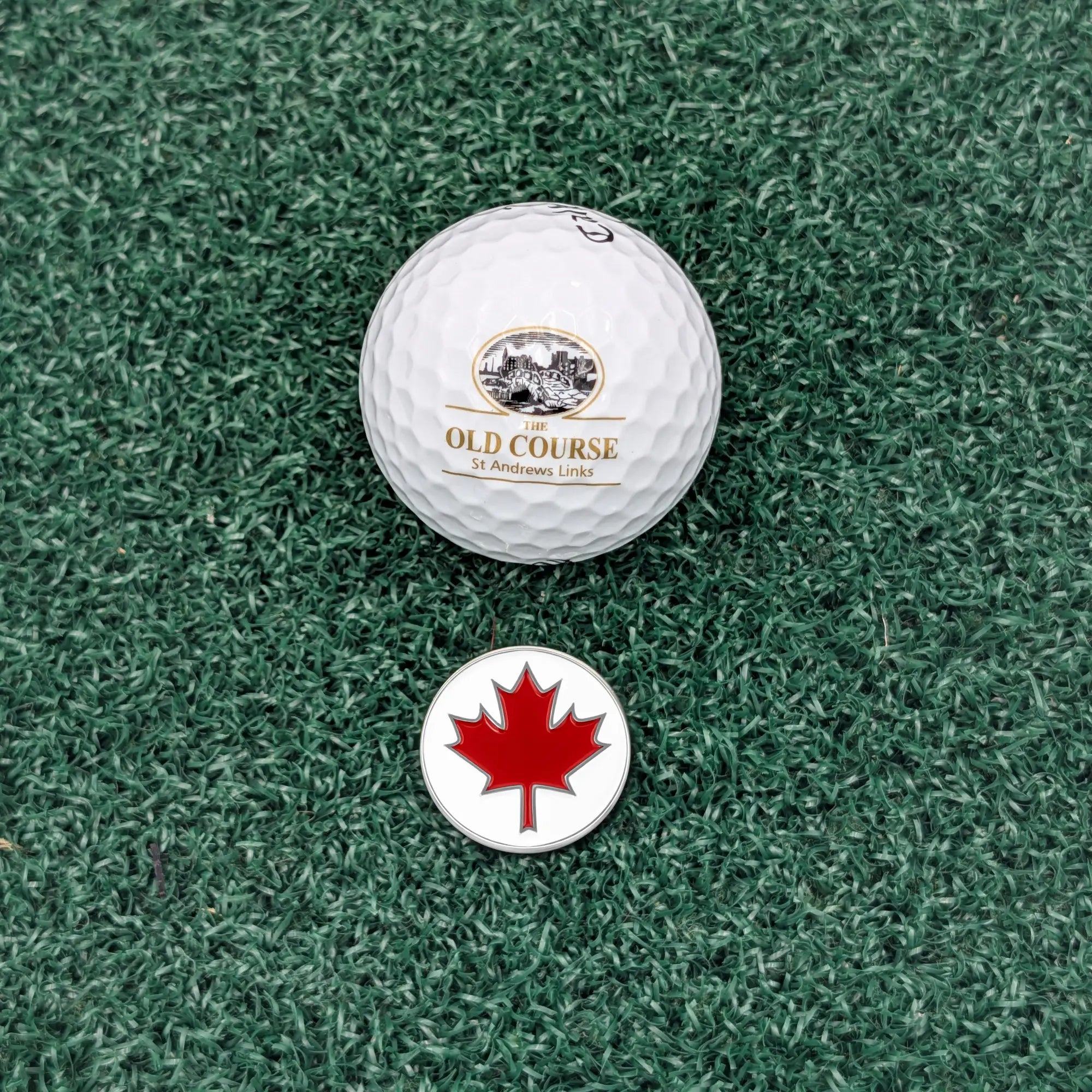 Canada Maple Leaf - Golf Ball Marker with Magnetic Golf Hat Clip