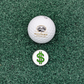 Dollar Sign - Golf Ball Marker with Magnetic Golf Hat Clip