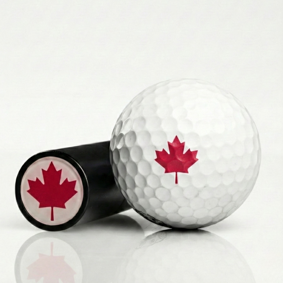 Maple Leaf Golf Ball Stamper | Canadian Pride Ball Marker for Easy Identification