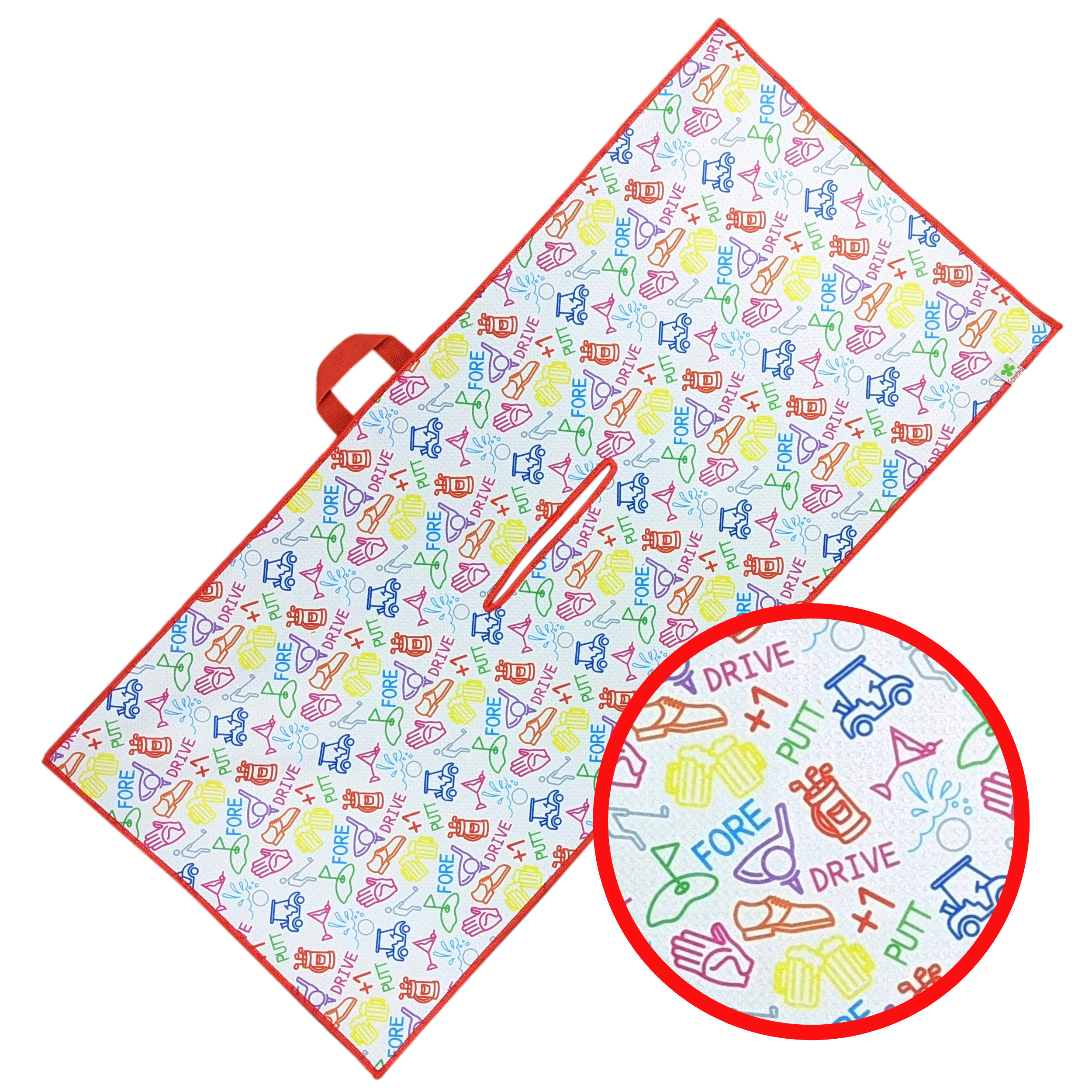 Golf Icons Pattern - Golf Waffle Towel