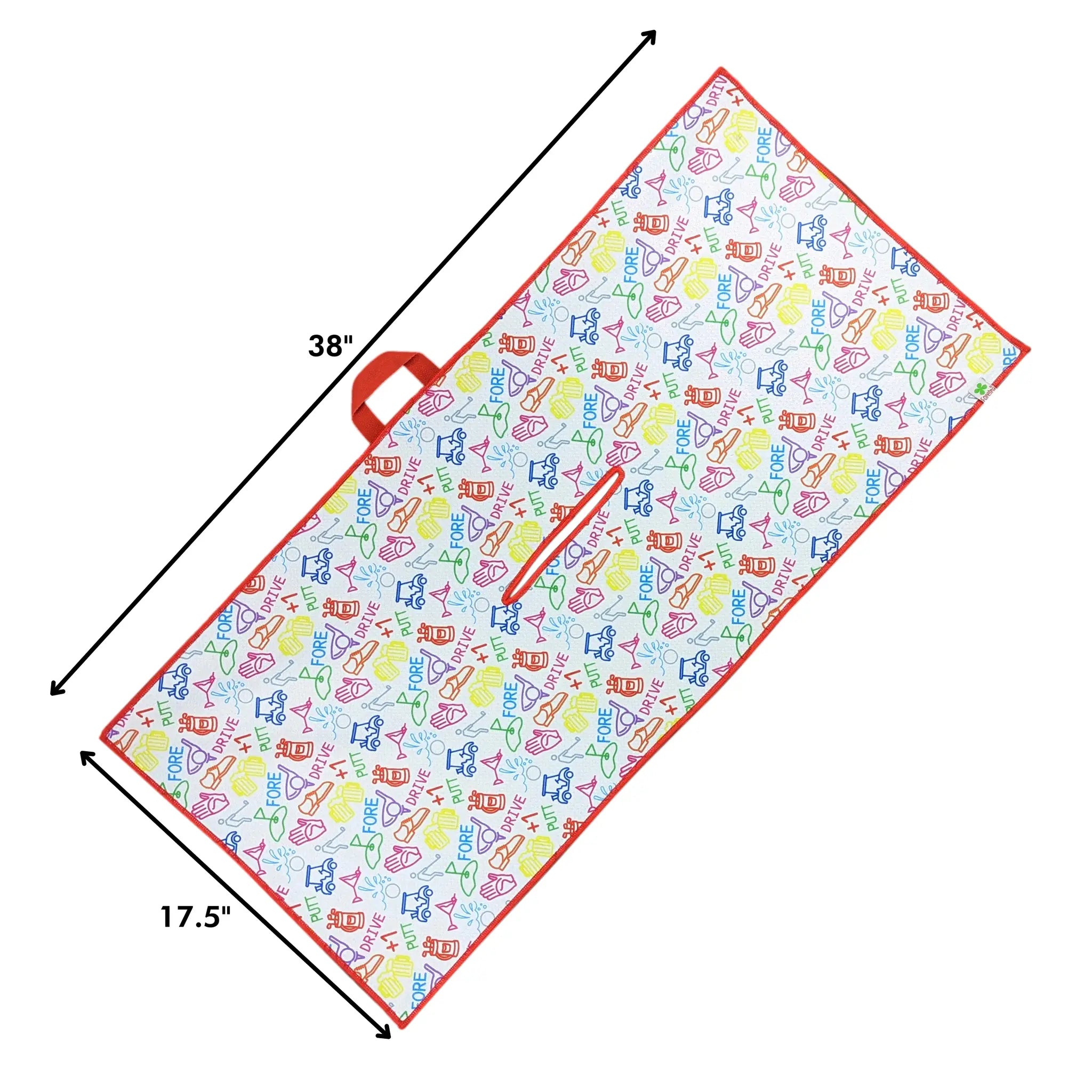Golf Icons Pattern - Golf Waffle Towel