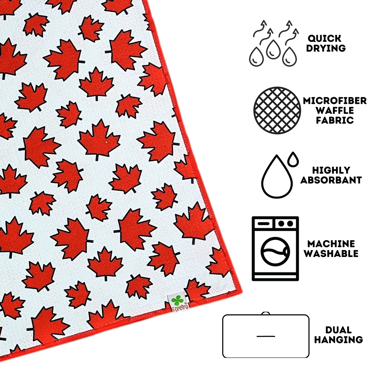 Canada Maple Leaves - Golf Waffle Towel