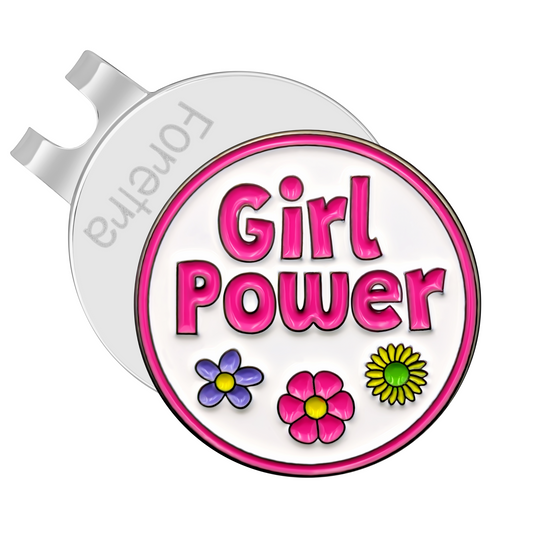 Girl Power - Golf Ball Marker with Magnetic Golf Hat Clip