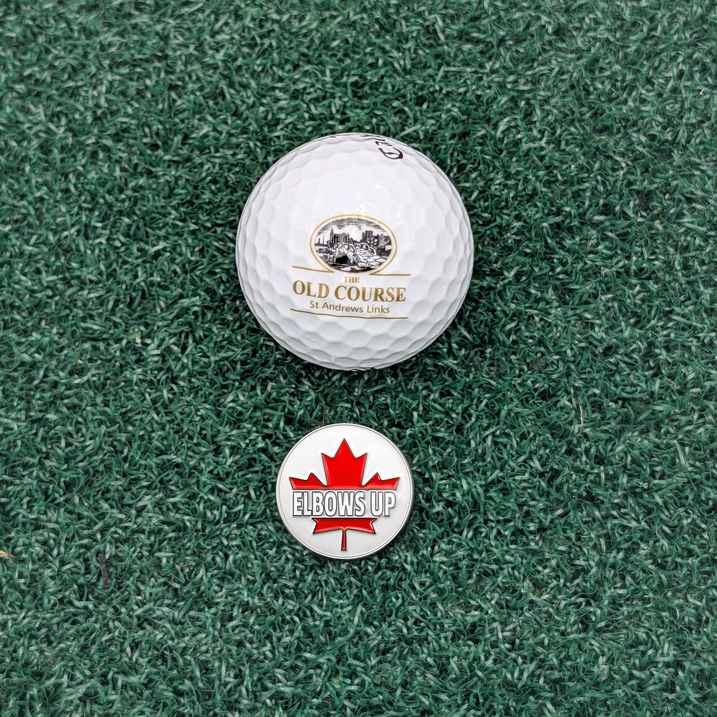 Elbows Up - Golf Ball Marker with Magnetic Hat Clip