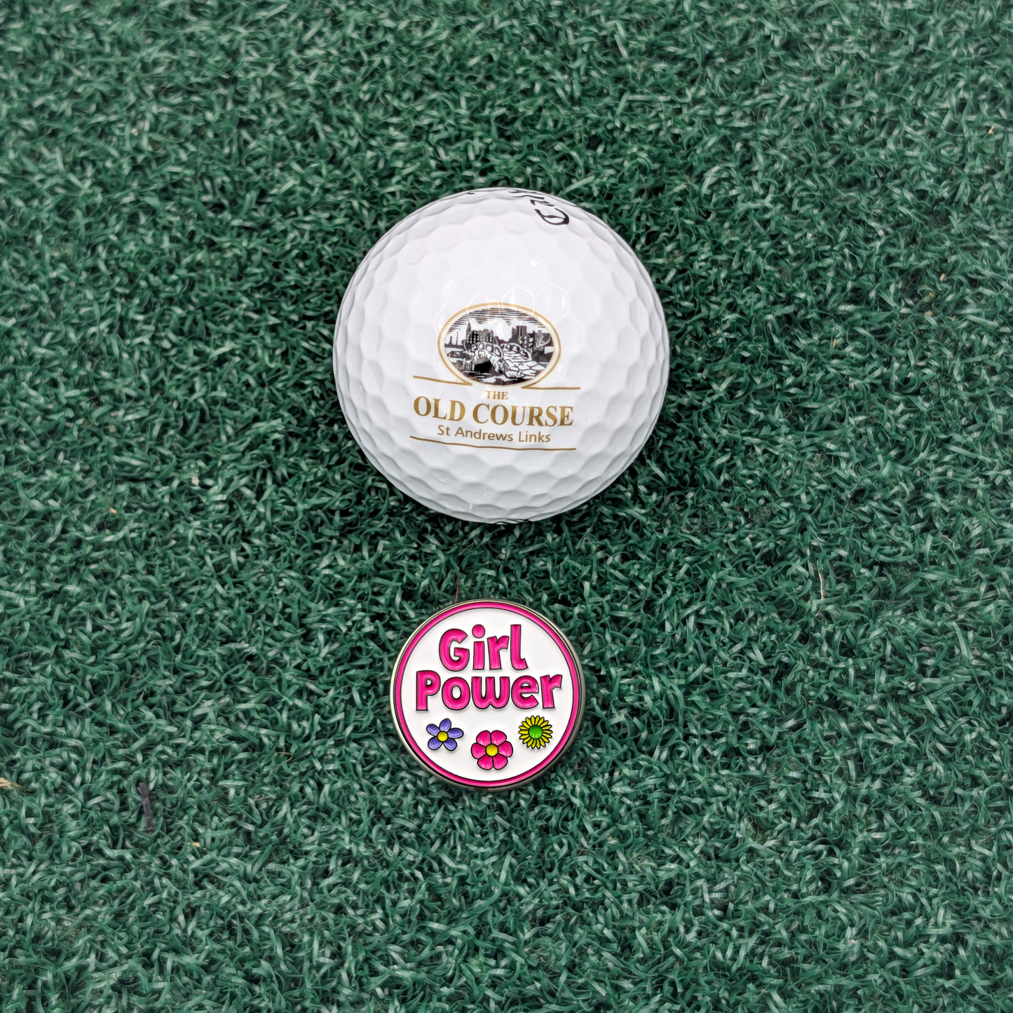 Girl Power Golf Ball Marker | Women’s Golf Gift | Premium Marker