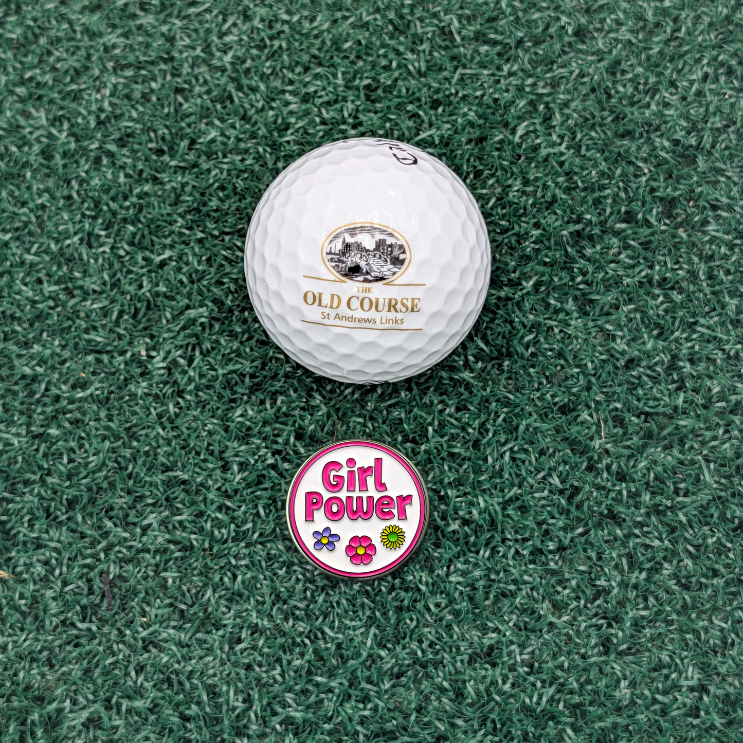 Girl Power - Golf Ball Marker with Magnetic Golf Hat Clip