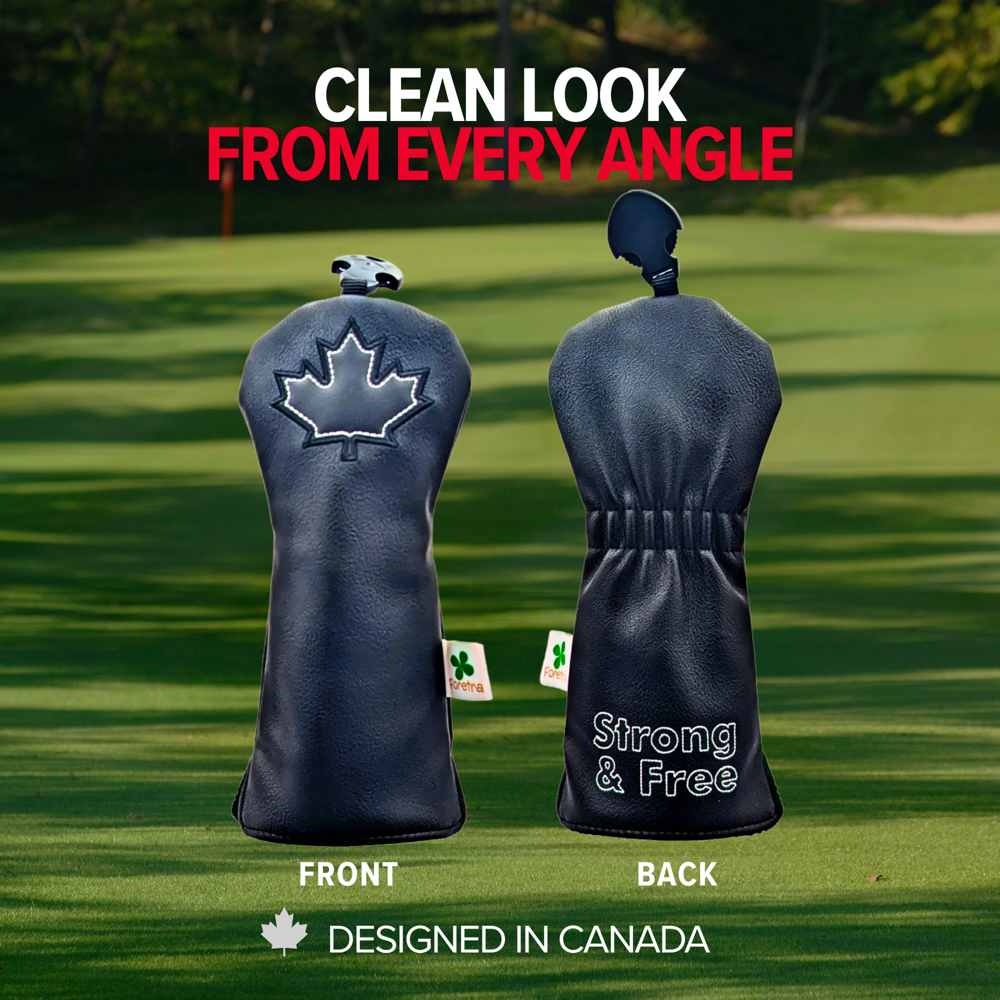 Canada Black Maple Leaf - Hybrid Headcover - Strong & Free